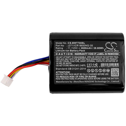 11.1V, 2600mAh, Li-ion Battery fits Bowers & Wilkins, T7, 28.86Wh