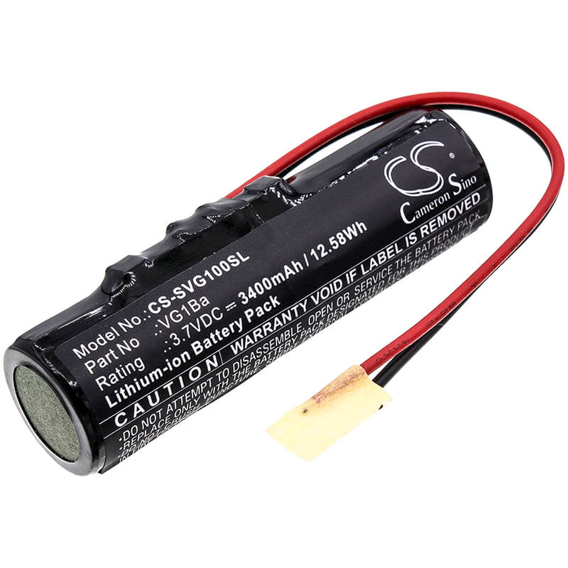3.7V, 3400mAh, Li-ion Battery fits Soundcast, Vg1, 12.58Wh