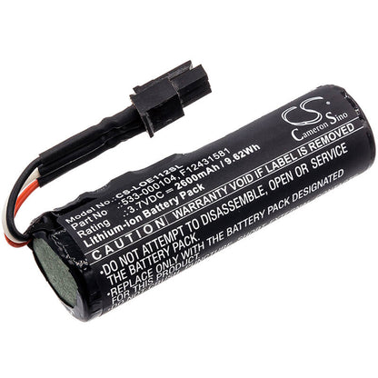 3.7V, 2600mAh, Li-ion Battery fits Logitech, Conferencecam Connect, Ears Boom 2, 9.62Wh