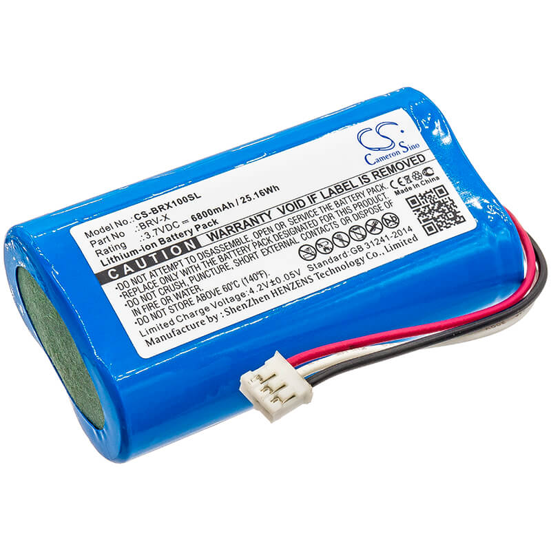 3.7V, 6800mAh, Li-ion Battery fits Braven, Brv-x, Brvxbbb, 25.16Wh