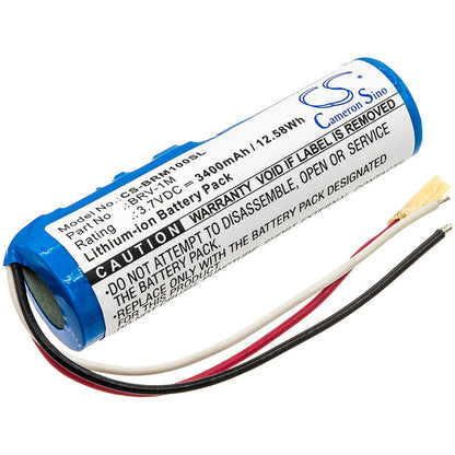 3.7V, 3400mAh, Li-ion Battery fits Braven, Brv-1m, 12.58Wh