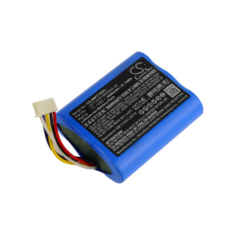 11.1V, 3400mAh, Li-ion Battery fits Bowers & Wilkins, T7, 37.74Wh