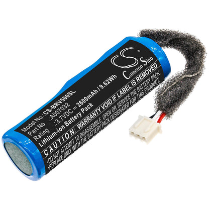 3.7V, 2600mAh, Li-ion Battery fits Braven, Bpro5cb, Brv-pro, 9.62Wh