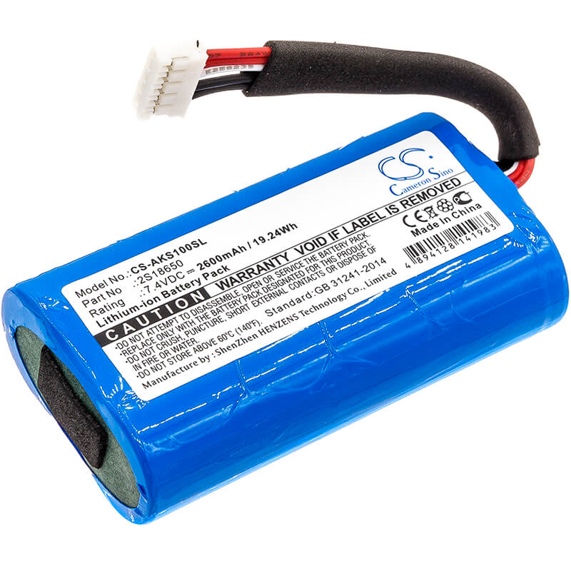 7.4V, 2600mAh, Li-ion Battery fits Anker, Soundcore Boost, 19.24Wh