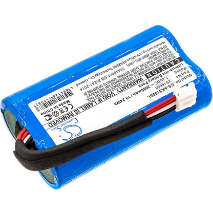 7.4V, 2600mAh, Li-ion Battery fits Anker, Soundcore Boost, 19.24Wh