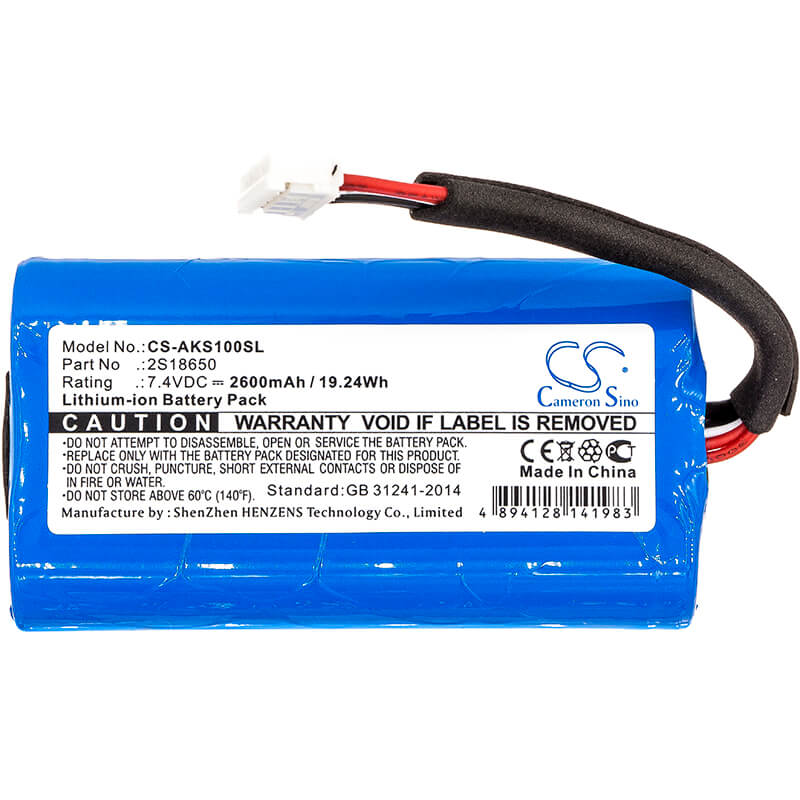 7.4V, 2600mAh, Li-ion Battery fits Anker, Soundcore Boost, 19.24Wh