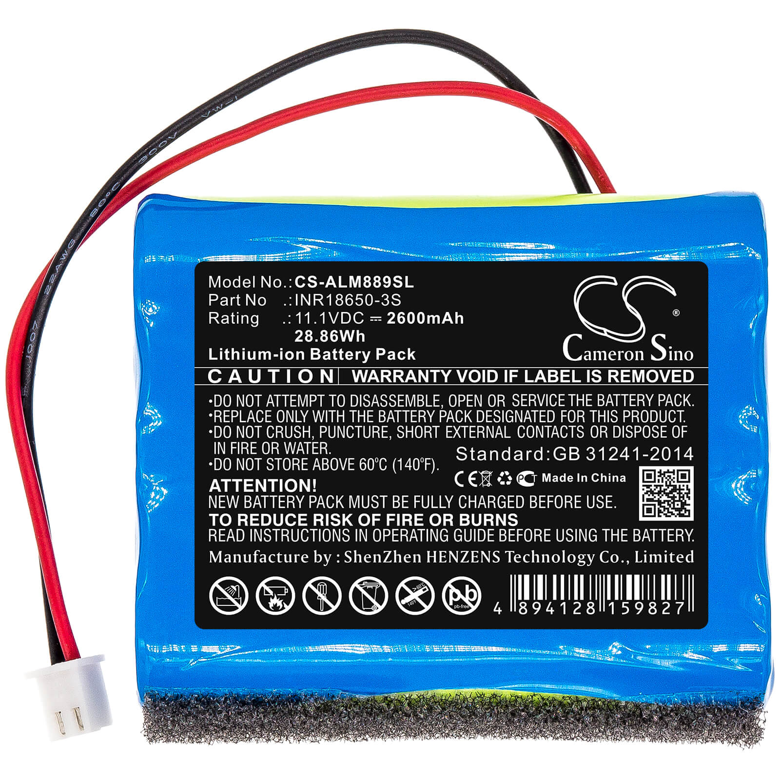 11.1V, 2600mAh, Li-ion Battery fits Altec Lansing, Imw888simw889n-blkc, Imw889, 28.86Wh