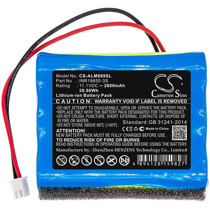 11.1V, 2600mAh, Li-ion Battery fits Altec Lansing, Imw888simw889n-blkc, Imw889, 28.86Wh