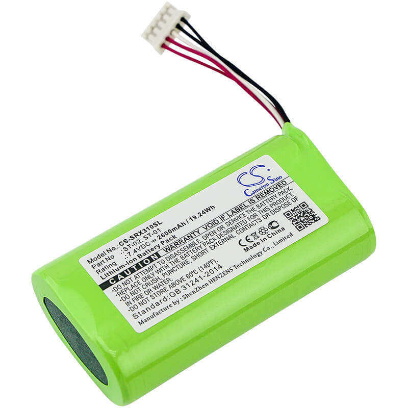 7.4V, 2600mAh, Li-ion Battery fits Sony, Srs-x3, Srs-xb2, 19.24Wh