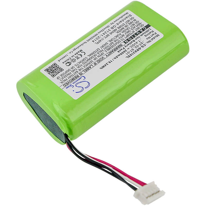 7.4V, 2600mAh, Li-ion Battery fits Sony, Srs-x3, Srs-xb2, 19.24Wh