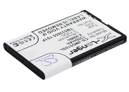 3.7V, 1350mAh, Li-ion Battery fits Jbl, Md-51w, Play Up, 4.995Wh