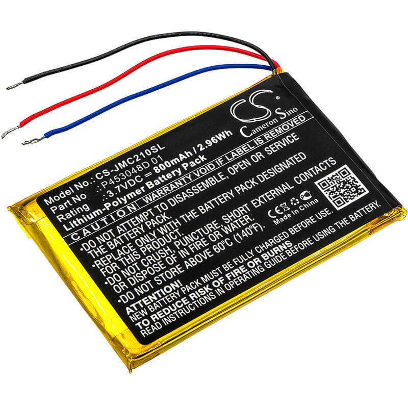 3.7V, 800mAh, Li-Polymer Battery fits Jbl, Clip 2 Special Edition, Clip Plus, 2.96Wh