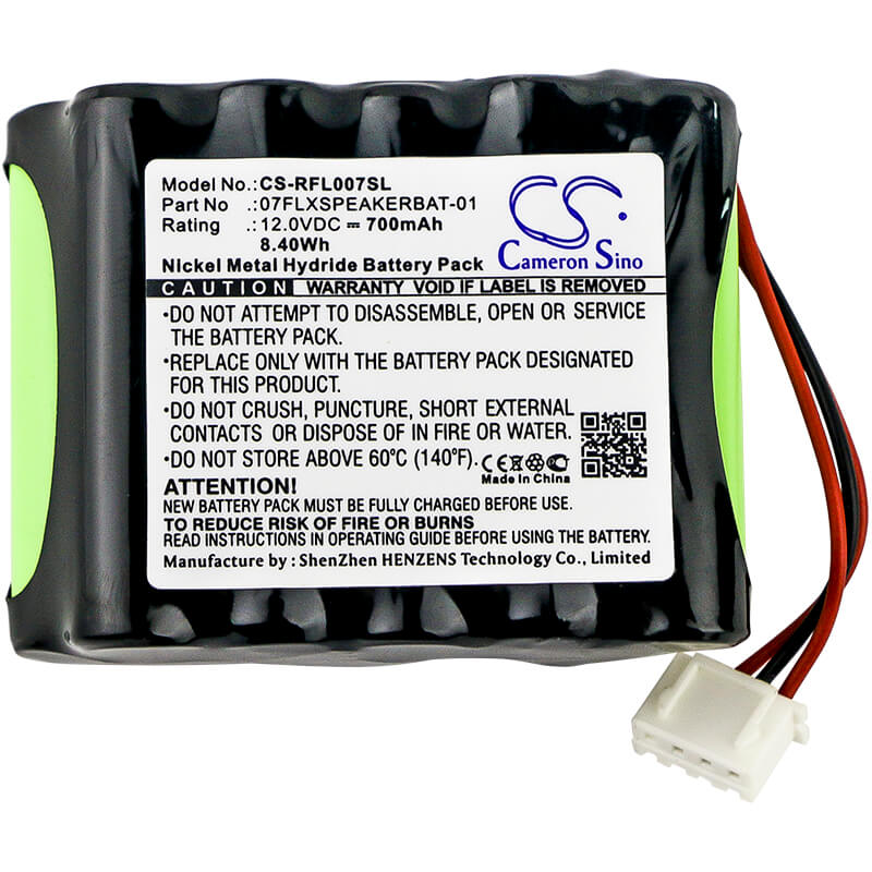 12.0V, 700mAh, Ni-MH Battery fits Revolabs, Flx, 8.4Wh