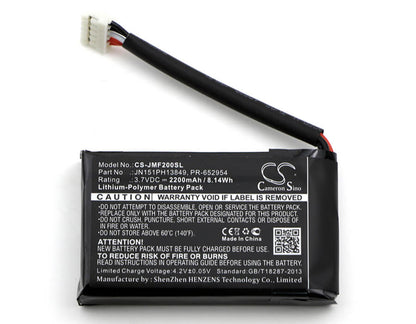 3.7V, 2200mAh, Li-Polymer Battery fits Jbl, Flip 2 (2014), Flip Ii (2014), 8.14Wh