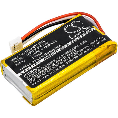 CS-JMD110SL, Speaker 7.4V, 1050mAh, Li-Polymer Battery fits Jbl, Flip, Flip 1, 7.77Wh