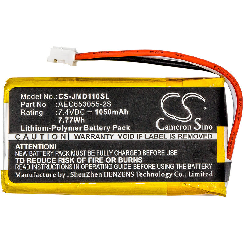 CS-JMD110SL, Speaker 7.4V, 1050mAh, Li-Polymer Battery fits Jbl, Flip, Flip 1, 7.77Wh