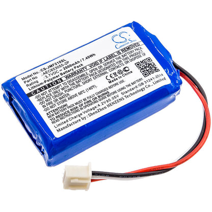 3.7V, 2000mAh, Li-Polymer Battery fits Jbl, Flip 2 (2013), Flip Ii (2013), 7.4Wh