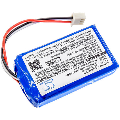 3.7V, 2000mAh, Li-Polymer Battery fits Jbl, Flip 2 (2013), Flip Ii (2013), 7.4Wh