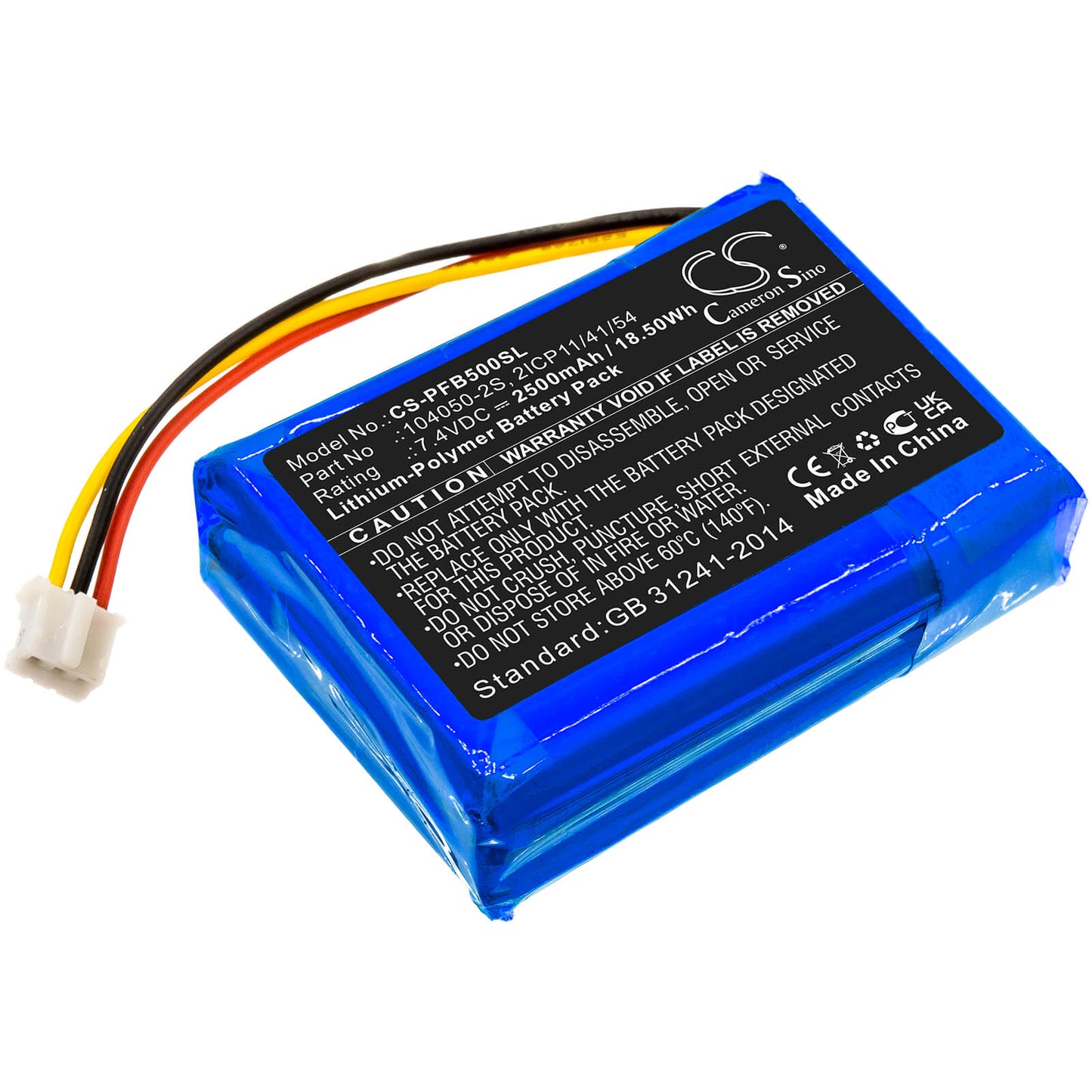 7.4V, 2500mAh, Li-Polymer Battery fits Philips, B5/12, Fidelio B5, 18.5Wh