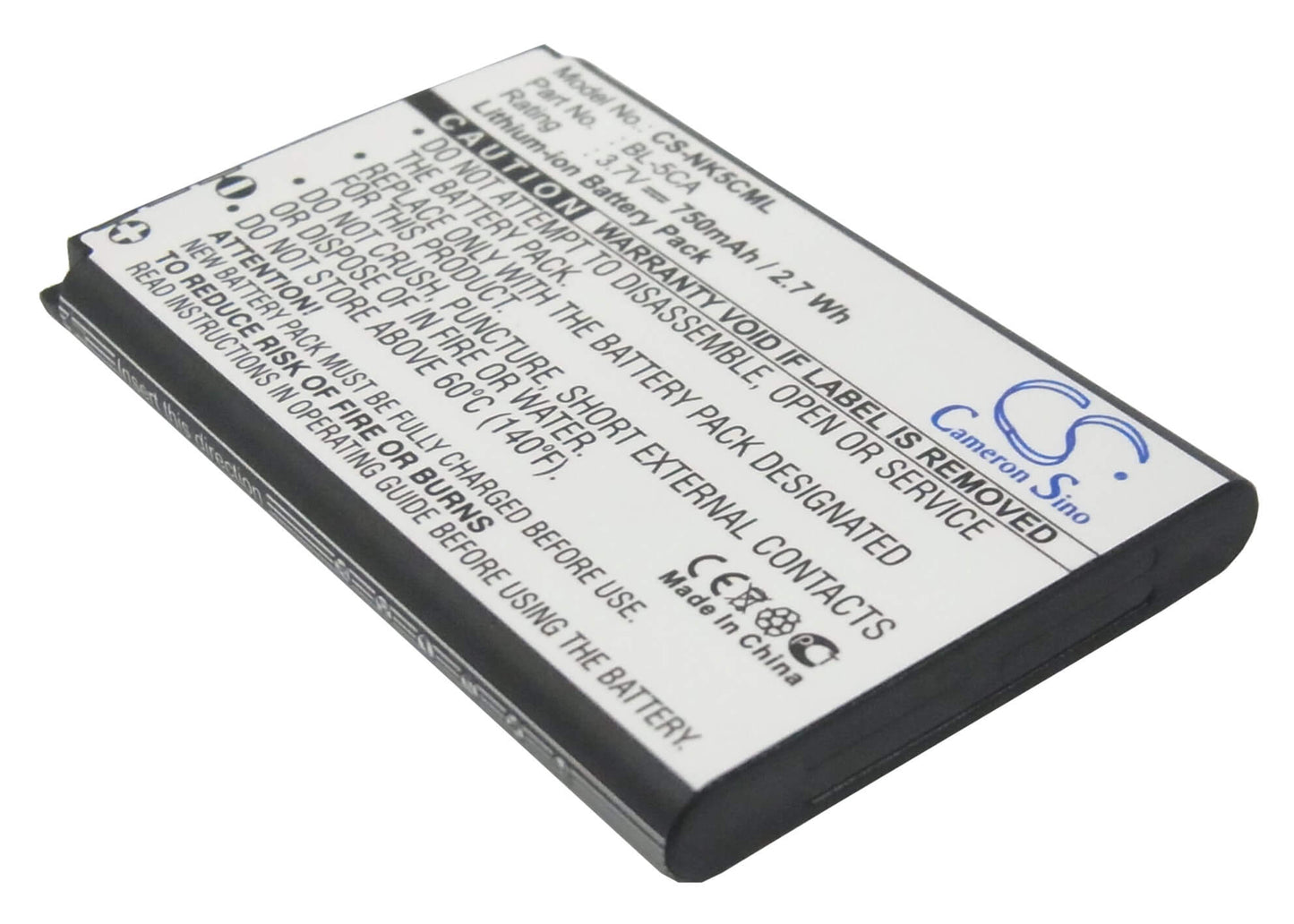 Speaker 3.7V, 750mAh, Li-ion Battery fits Uniscope, U73, 2.775Wh