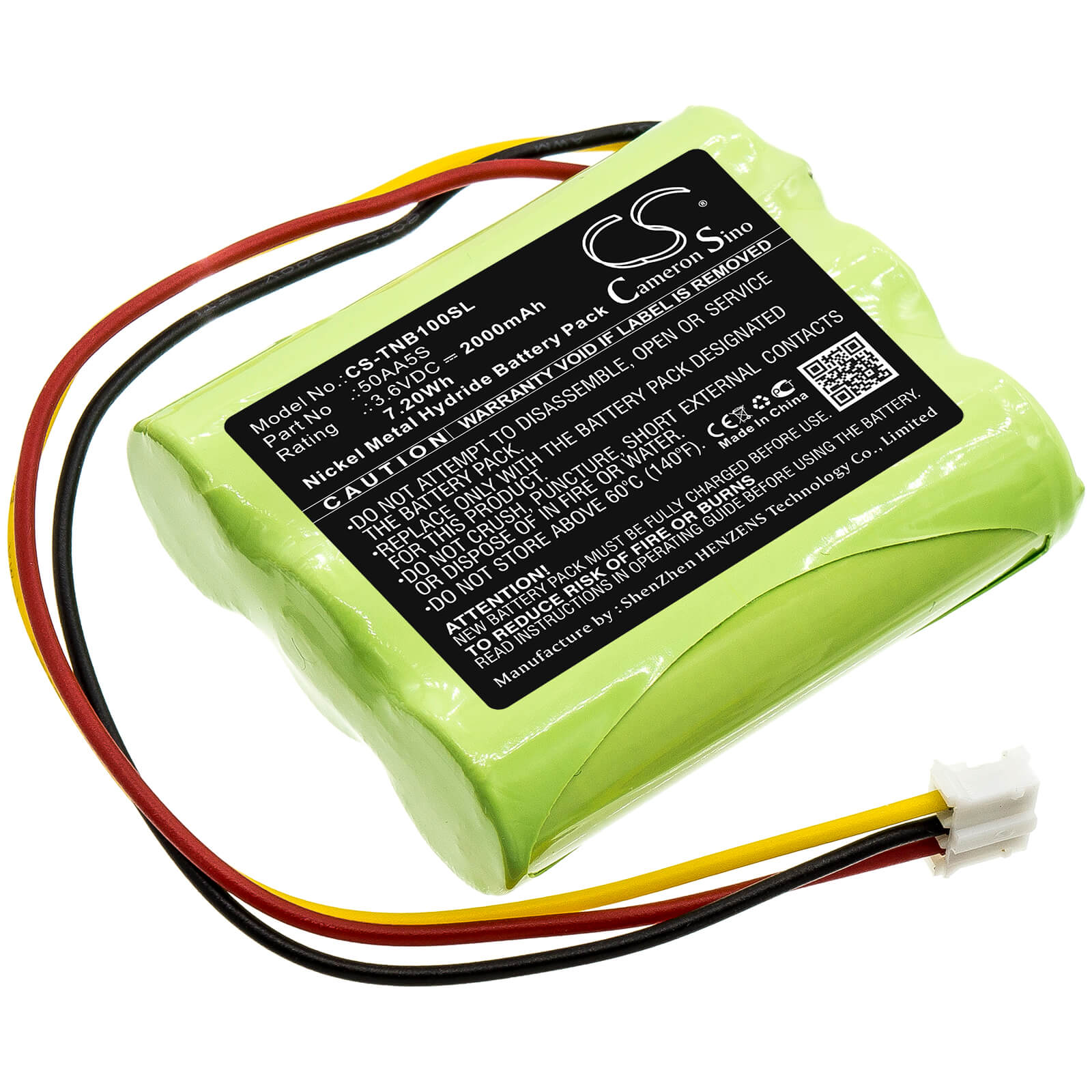 3.6V, 2000mAh, Ni-MH Battery fits Toniebox, Tonie Box, 7.2Wh