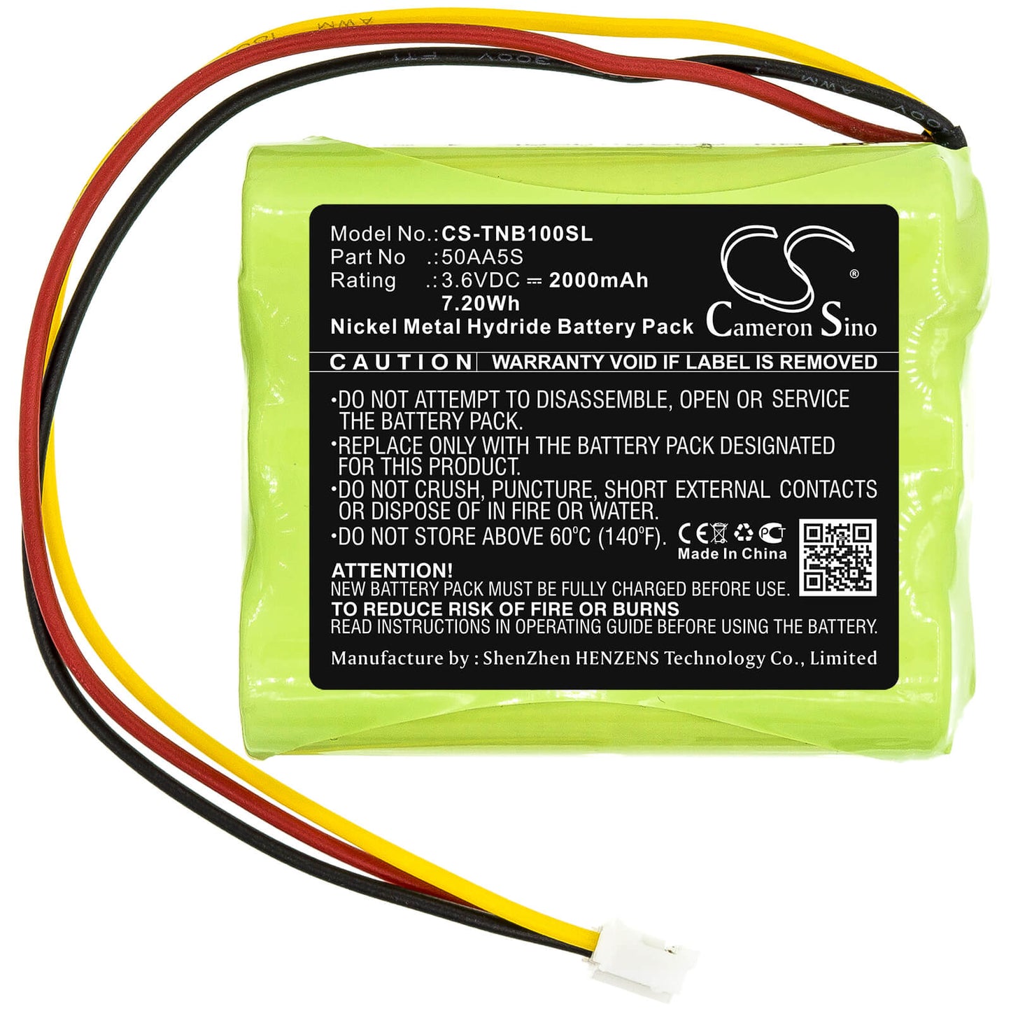 3.6V, 2000mAh, Ni-MH Battery fits Toniebox, Tonie Box, 7.2Wh