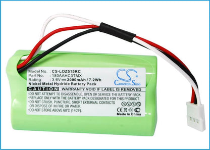 3.6V, 2000mAh, Ni-MH Battery fits Logitech, Z515, 7.2Wh