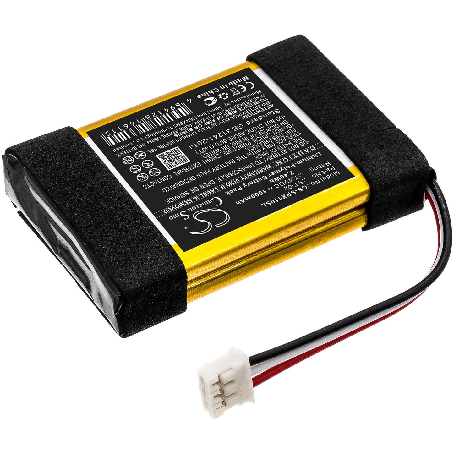 7.4V, 1000mAh, Li-Polymer Battery fits Sony, Srs-x11, 7.4Wh