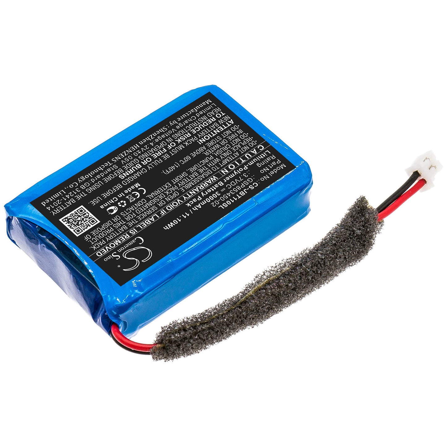 3.7V, 3000mAh, Li-Polymer Battery fits Jbl, Turbo, 11.1Wh