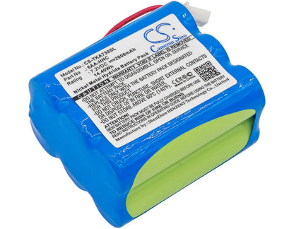 7.2V, 2000mAh, Ni-MH Battery fits Tdk, Life On Record A73, Life On Record A73 Boombox, 14.4Wh