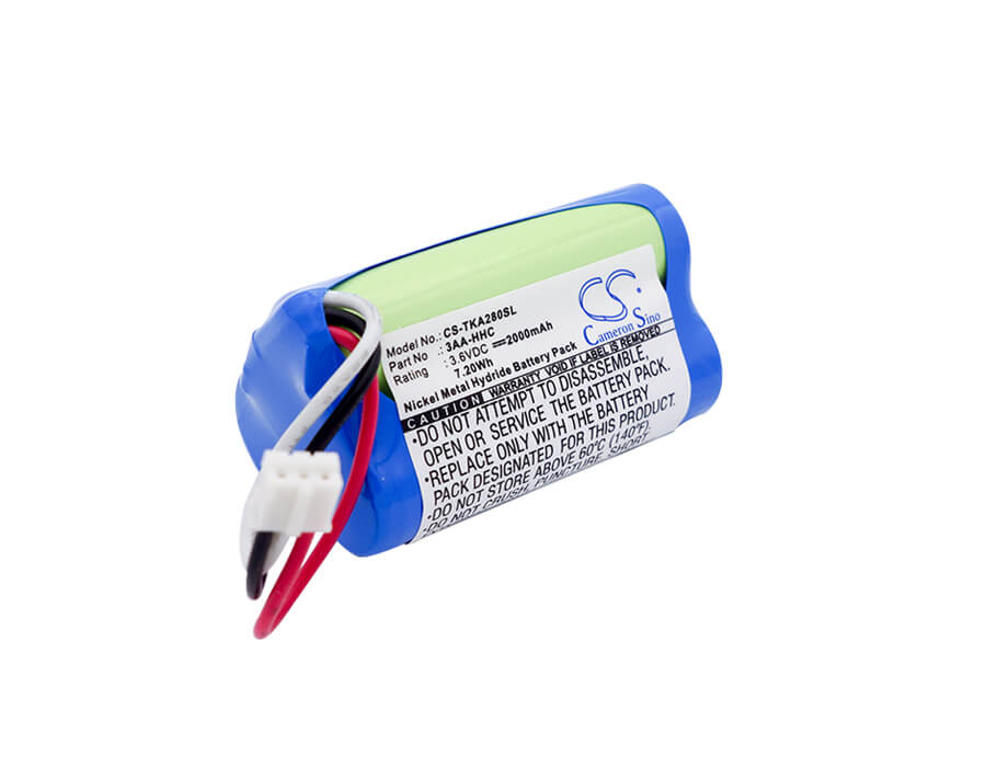 3.6V, 2000mAh, Ni-MH Battery fits Tdk, Life On Record A28, Life On Record A28 Trek Flex, 7.2Wh