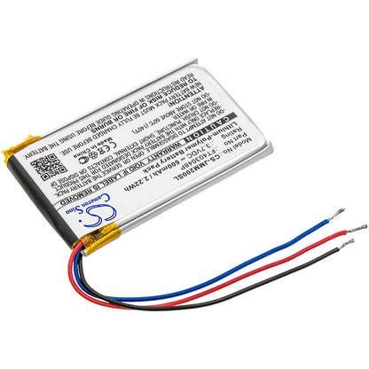 3.7V, 600mAh, Li-Polymer Battery fits Jbl, Clip, Clip+, 2.22Wh