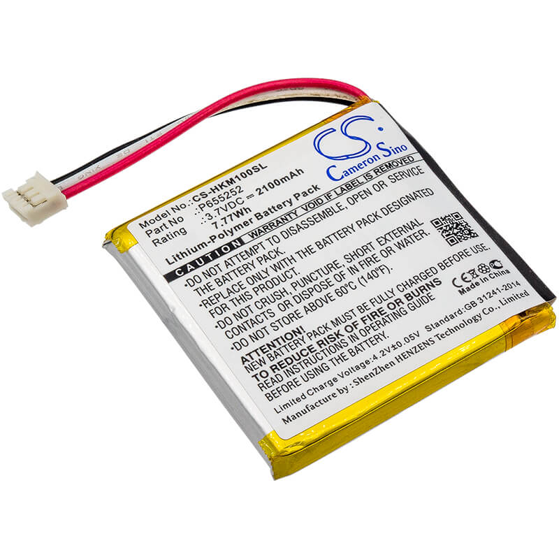 3.7V, 2100mAh, Li-Polymer Battery fits Harman/kardon, Esquire Mini, 7.77Wh