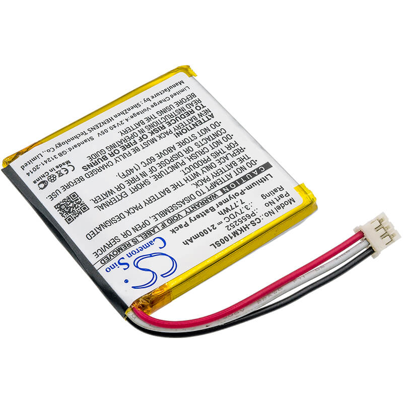 3.7V, 2100mAh, Li-Polymer Battery fits Harman/kardon, Esquire Mini, 7.77Wh
