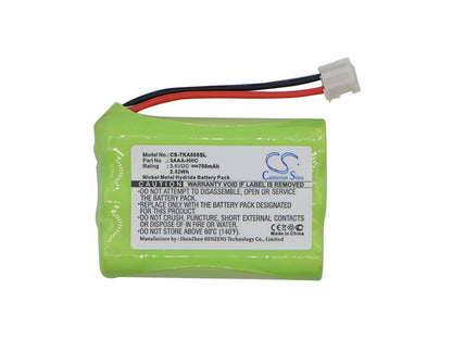 3.6V, 700mAh, Ni-MH Battery fits Tdk, A08, Life On Record A08, 2.52Wh