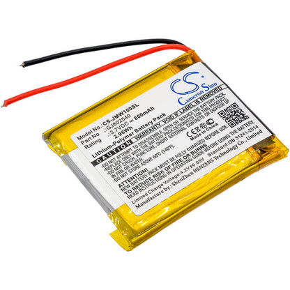 3.7V, 800mAh, Li-Polymer Battery fits Jbl, Wind, 2.96Wh