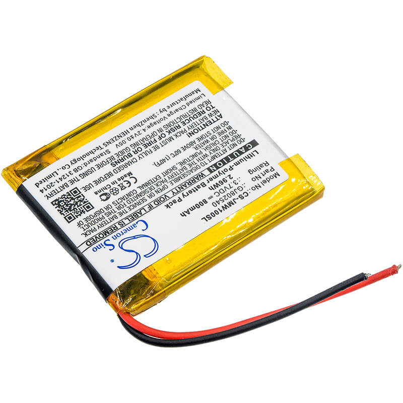 3.7V, 800mAh, Li-Polymer Battery fits Jbl, Wind, 2.96Wh