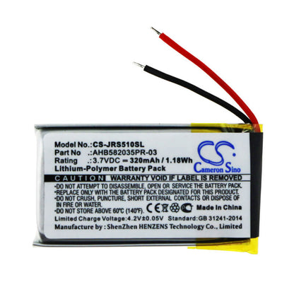 3.7V, 320mAh, Li-Polymer Battery fits Jabra, Speak 510, 1.184Wh