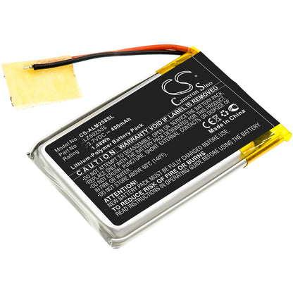3.7V, 400mAh, Li-Polymer Battery fits Altec Lansing, Imw257, Imw257-mt, 1.48Wh