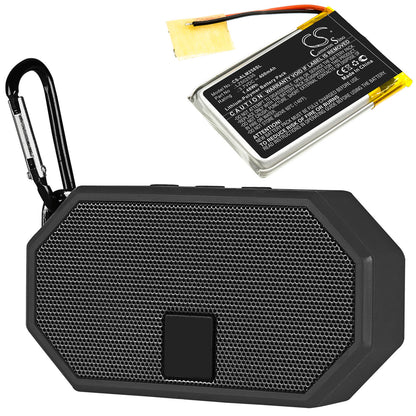 3.7V, 400mAh, Li-Polymer Battery fits Altec Lansing, Imw257, Imw257-mt, 1.48Wh