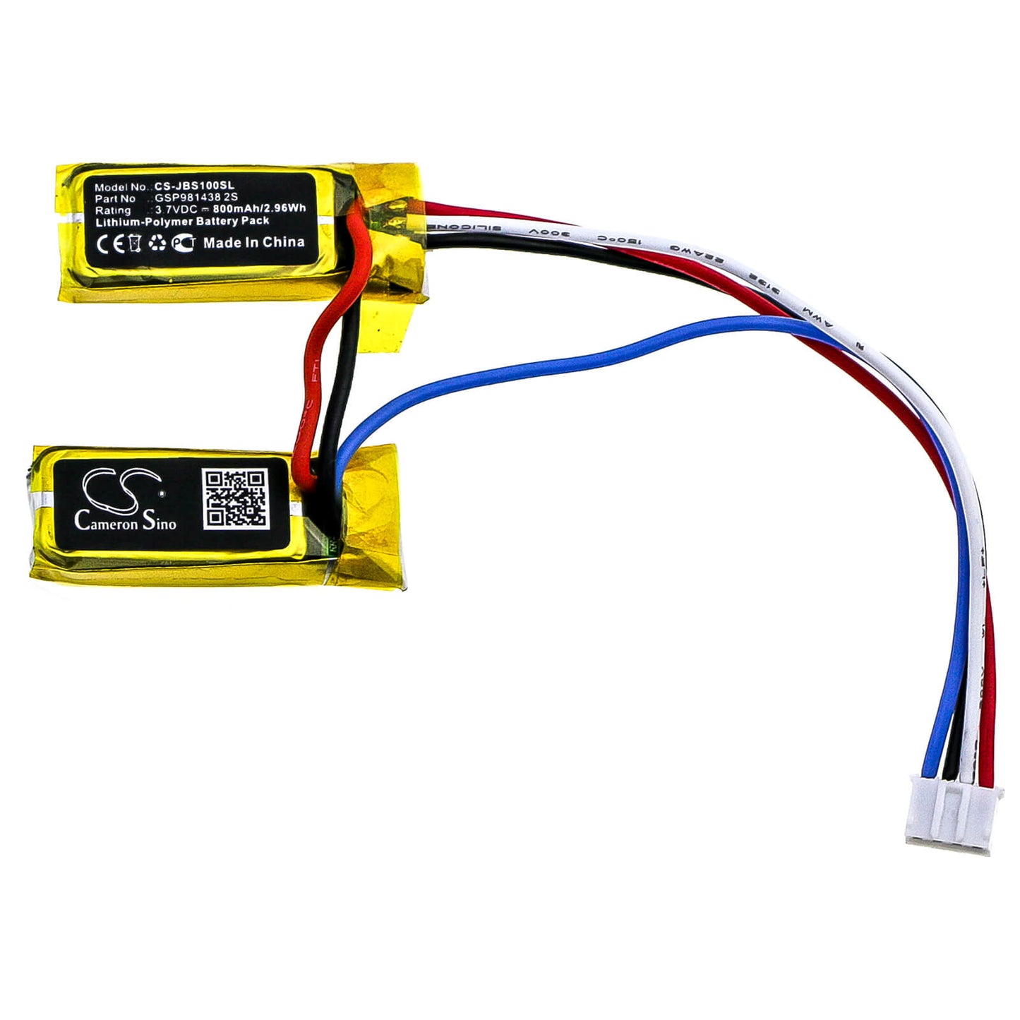 3.7V, 800mAh, Li-Polymer Battery fits Jbl, Soundgear, 2.96Wh