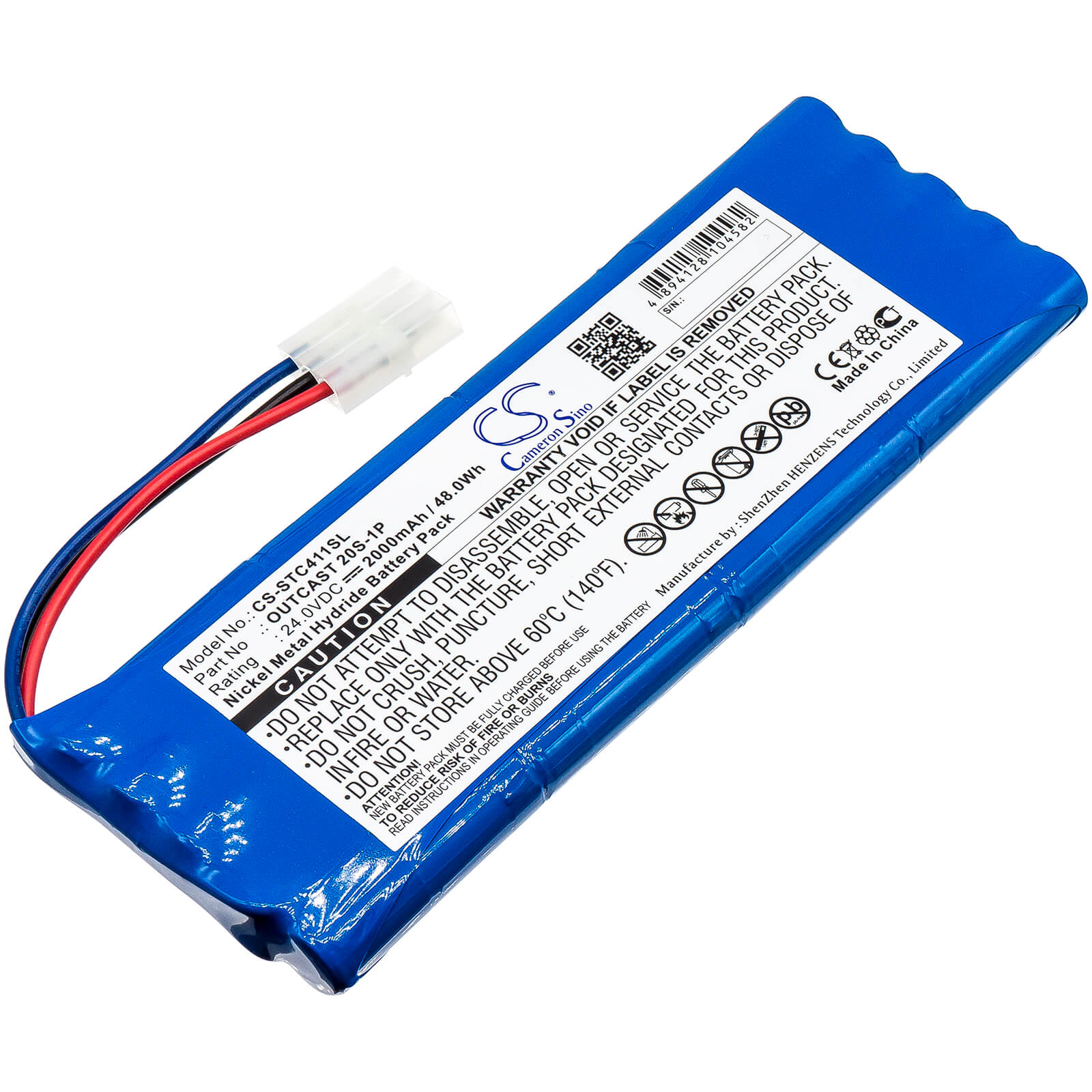 24.0V, 2000mAh, Ni-MH Battery fits Soundcast, Ico410, Ico410-4n, 48Wh