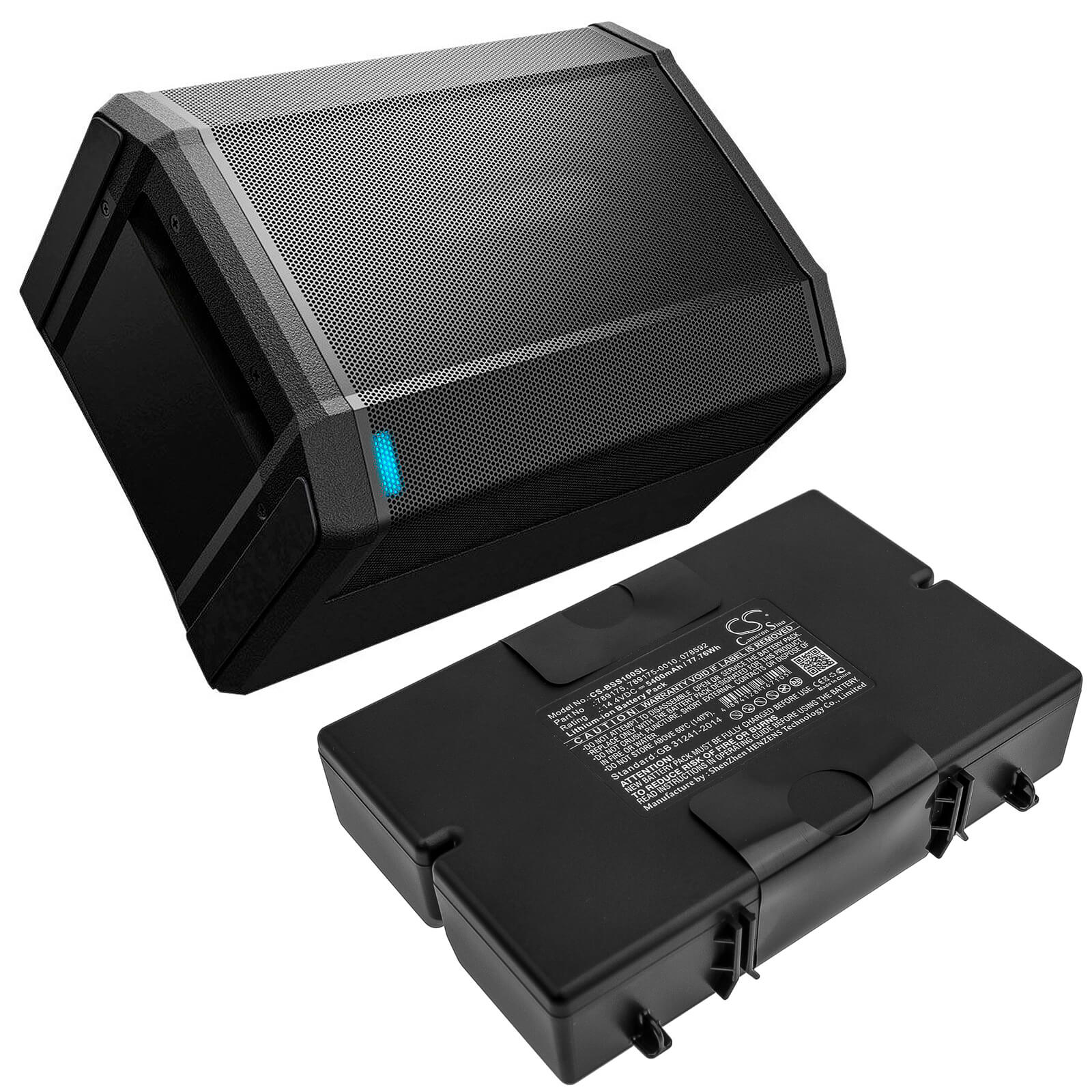 14.4V, 5400mAh, Li-ion Battery fits Bose, S1 Pro, S1 Pro Multi-position Pa Syste, 77.76Wh