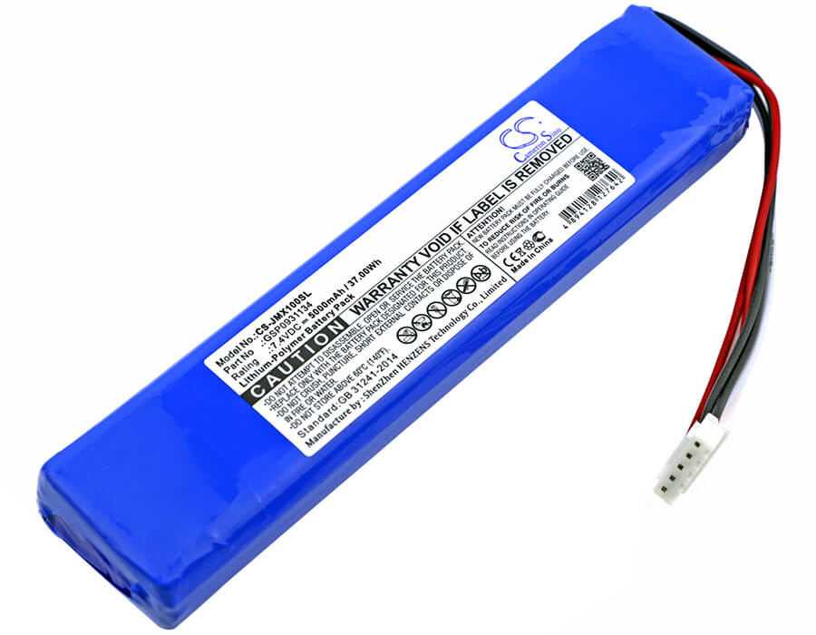 7.4V, 5000mAh, Li-Polymer Battery fits Jbl, Jblxtreme, Xtreme, 37Wh