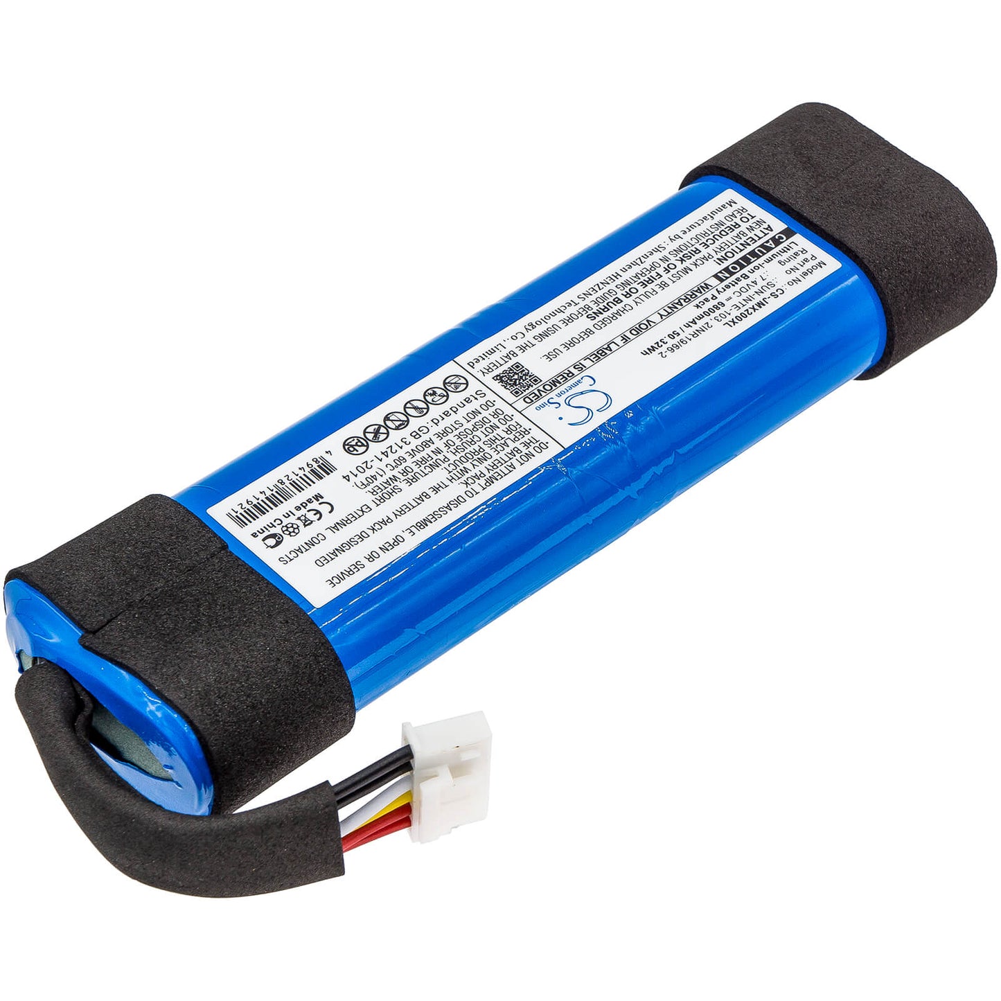 7.4V, 6800mAh, Li-ion Battery fits Jbl, Jblxtreme2blkam, Jblxtreme2bluam, 50.32Wh