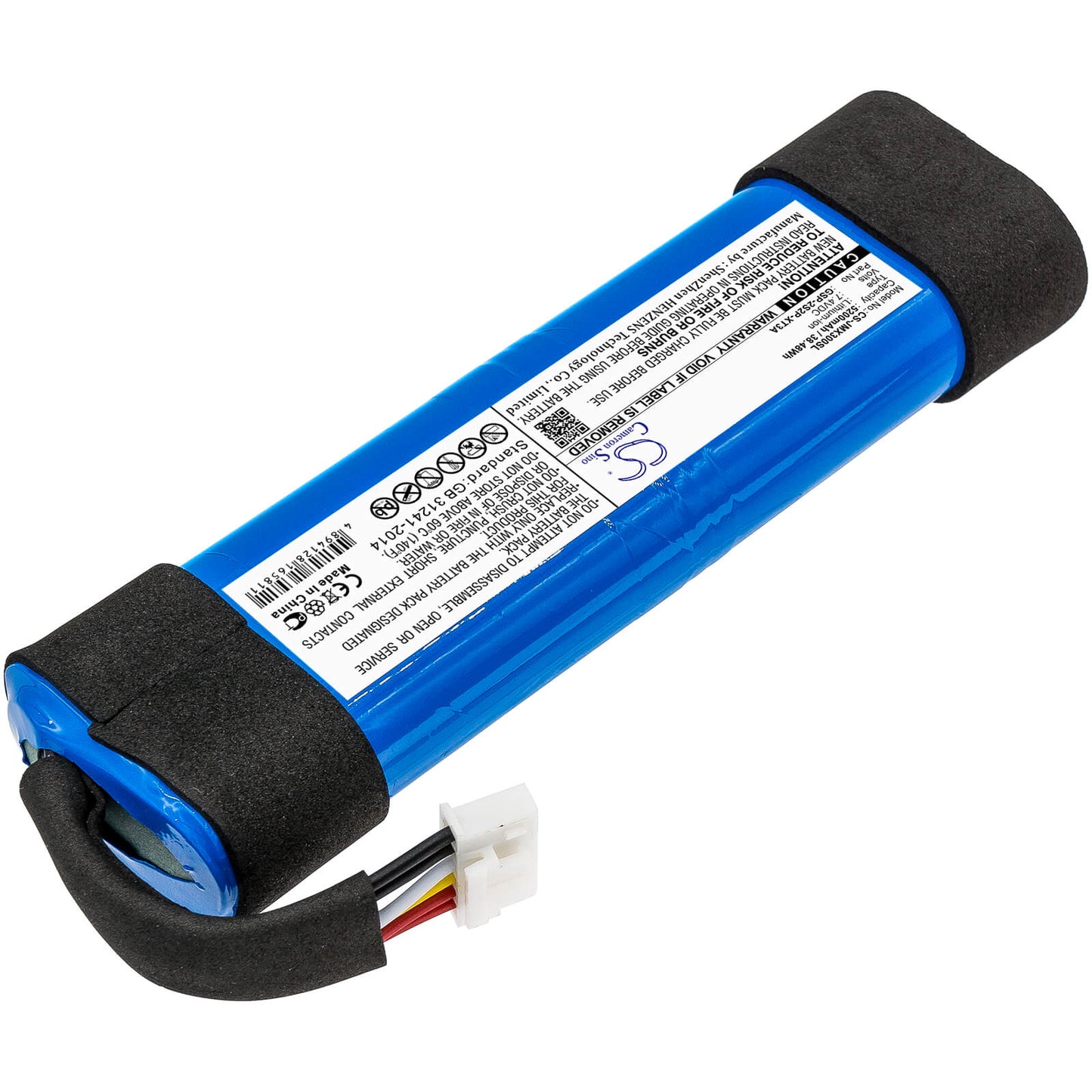 7.4V, 5200mAh, Li-ion Battery fits Jbl, Xtreme 3, 38.48Wh