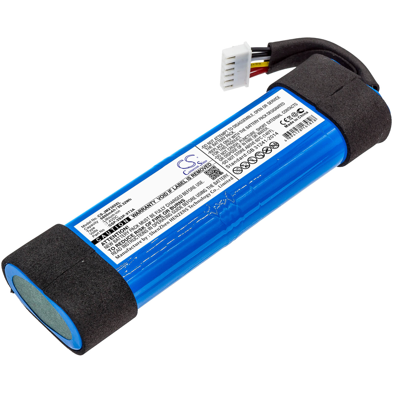 7.4V, 6800mAh, Li-ion Battery fits Jbl, Xtreme 3, 50.32Wh