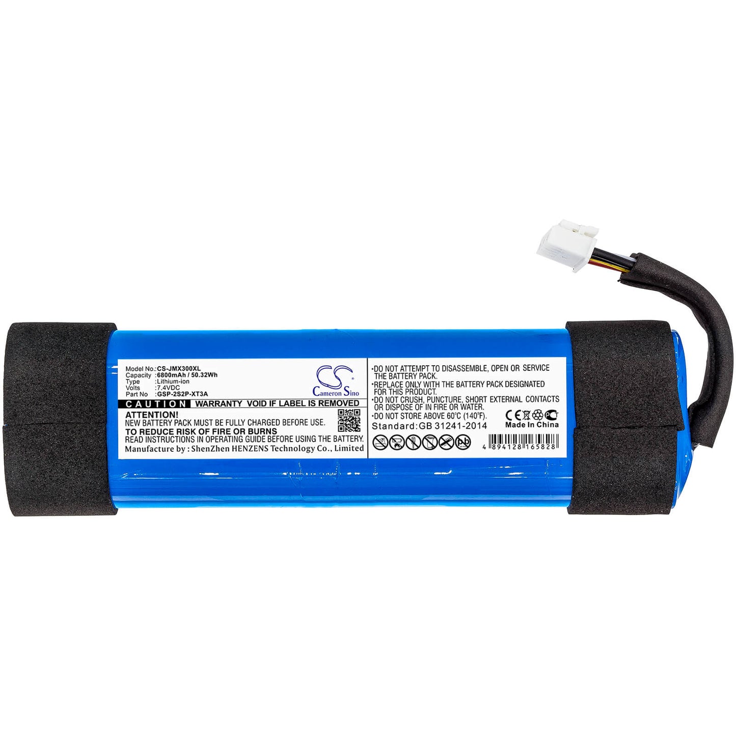 7.4V, 6800mAh, Li-ion Battery fits Jbl, Xtreme 3, 50.32Wh