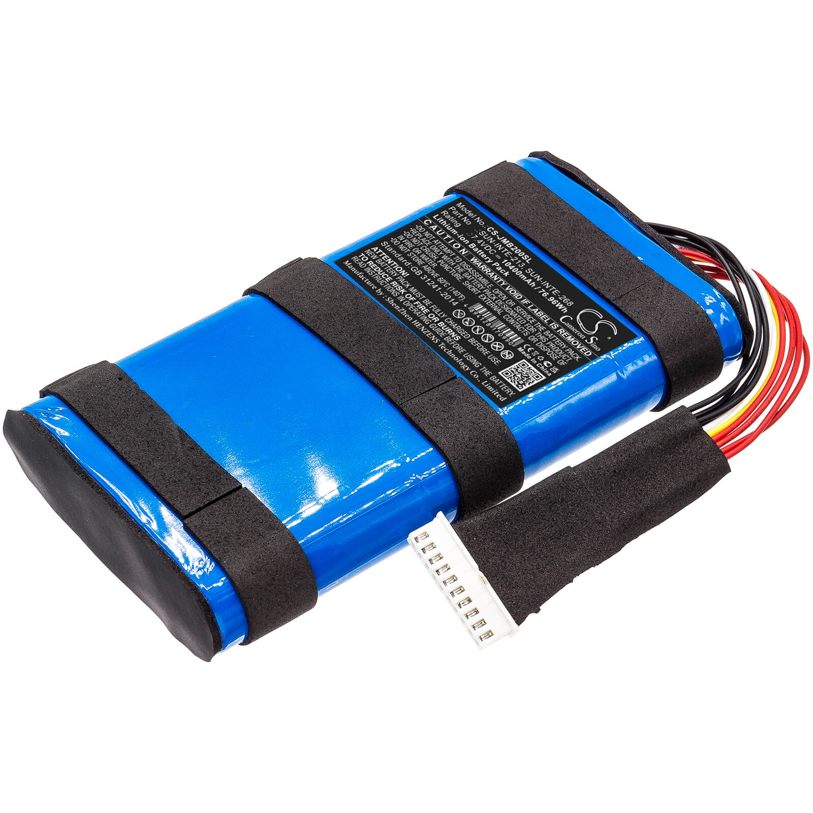7.4V, 10400mAh, Li-ion Battery fits Jbl, Boombox 2, 76.96Wh