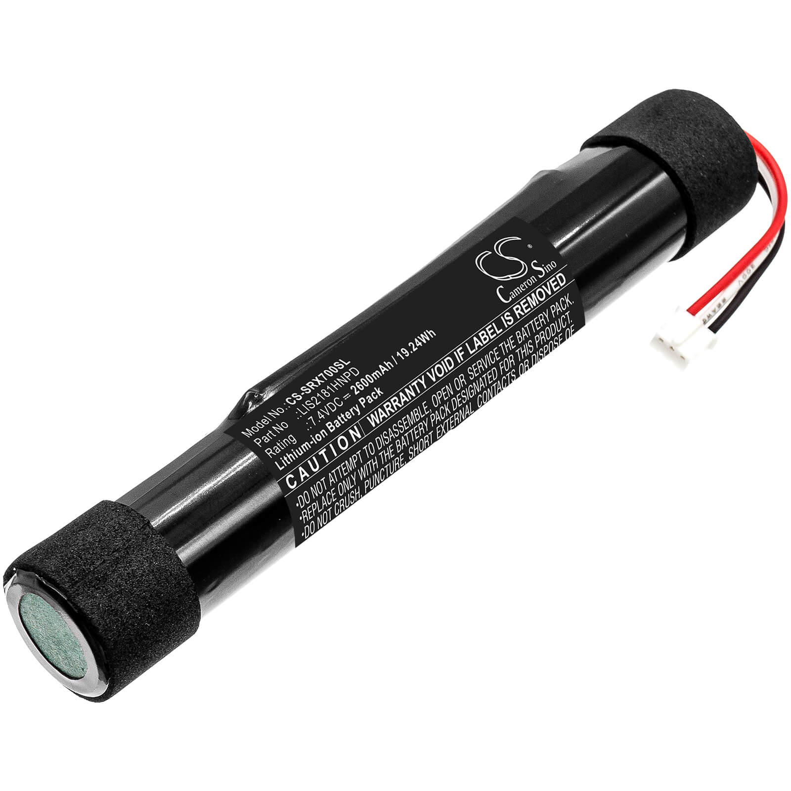 7.4V, 2600mAh, Li-ion Battery fits Sony, Srs-btx300, Srs-x7, 19.24Wh
